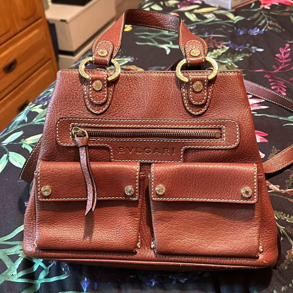 BVLGARI Brown Shoulder Bag No Call Outs